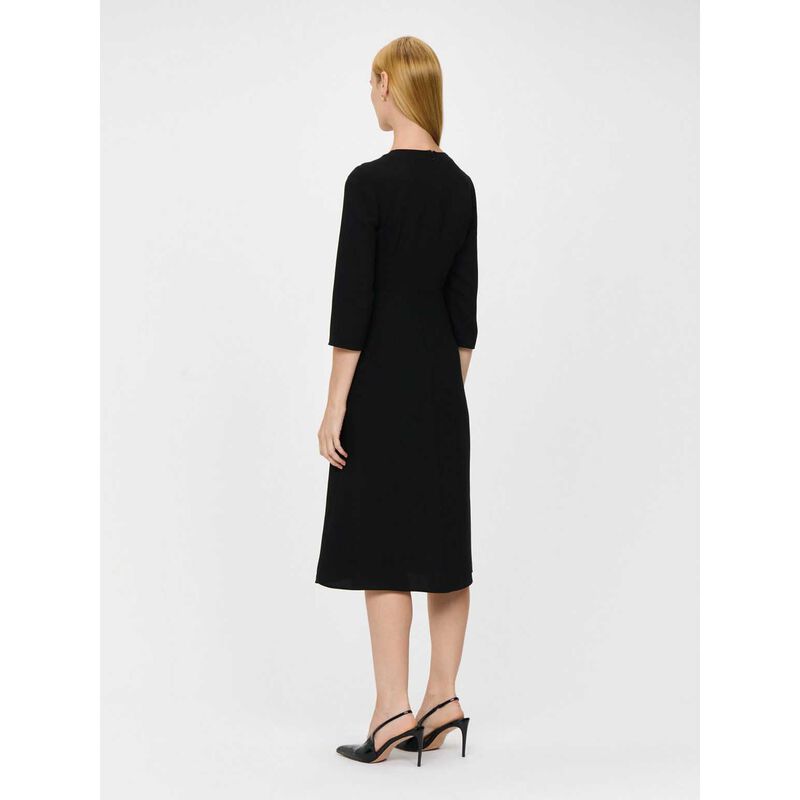 Veronika Maine Double Weave Button Midi Dress image number 5